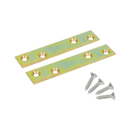 เหล็กแบนเล็ก 4 รู BIH S-0454Y 15x76x2 มม. แพ็ก 4 ชิ้น_0