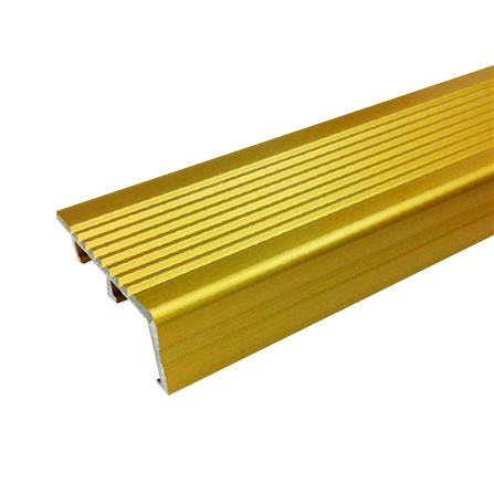 จมูกบันไดอะลูมิเนียม DP 4.5 ซม. 1.5 ม. สีทอง_0