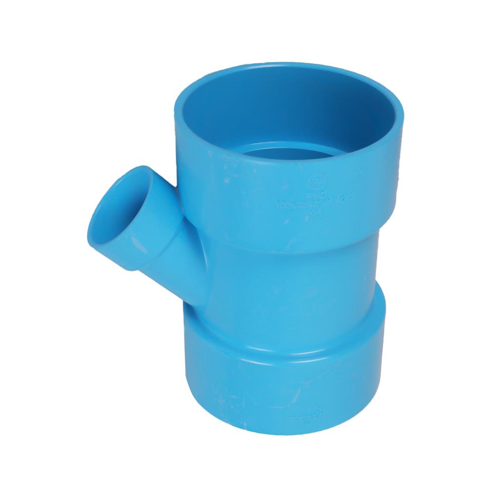 ข้อต่อสามทางวายลด-บาง SCG 4 นิ้วx1 1/2 นิ้ว สีฟ้า