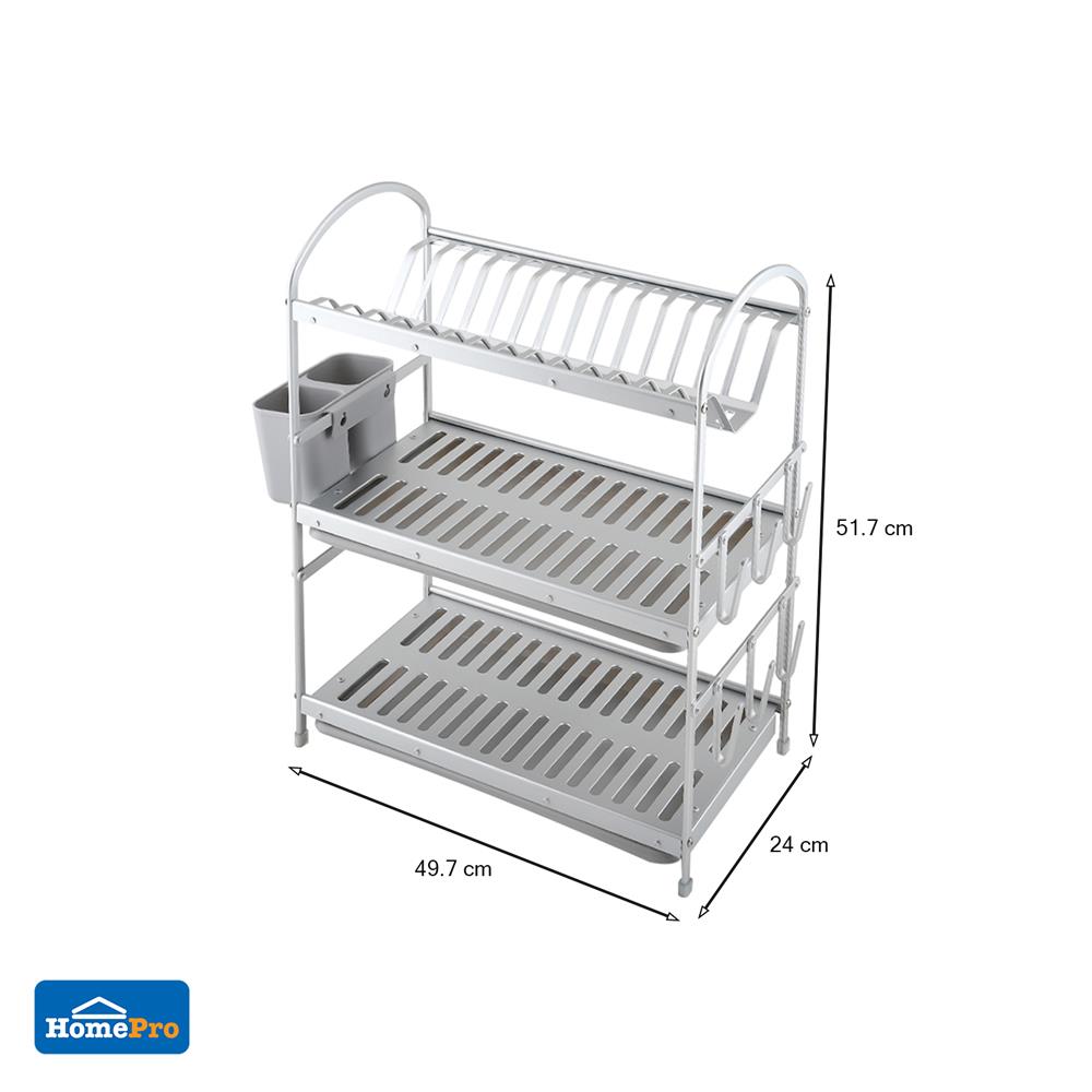 ชั้นคว่ำจานอะลูมิเนียม 3 ชั้น KECH CLASSICO