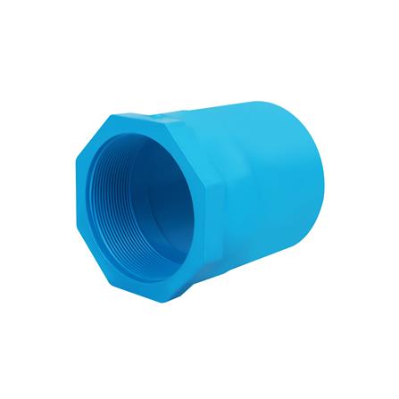 ข้อต่อตรงเกลียวใน PVC SCG 3 นิ้ว สีฟ้า