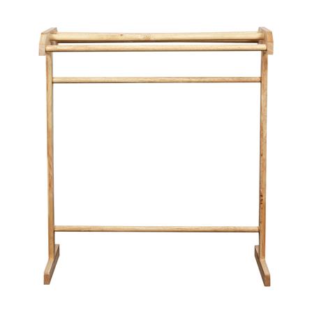 ราวพาดผ้าไม้ยางพารา 4 เส้น Y.K.S. 75x30x89 ซม. สีเนเชอรัล_1