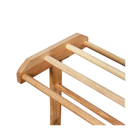 ราวพาดผ้าไม้ยางพารา 4 เส้น Y.K.S. 75x30x89 ซม. สีเนเชอรัล_2