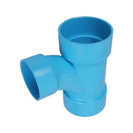 ข้อต่อสามทางทีวายลด-บาง SCG 4 นิ้วx3 นิ้ว สีฟ้า