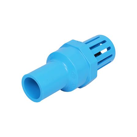 ฟุตวาล์ว หัวกะโหลก PVC ท่อน้ำไทย 25 1 นิ้ว สีฟ้า_0