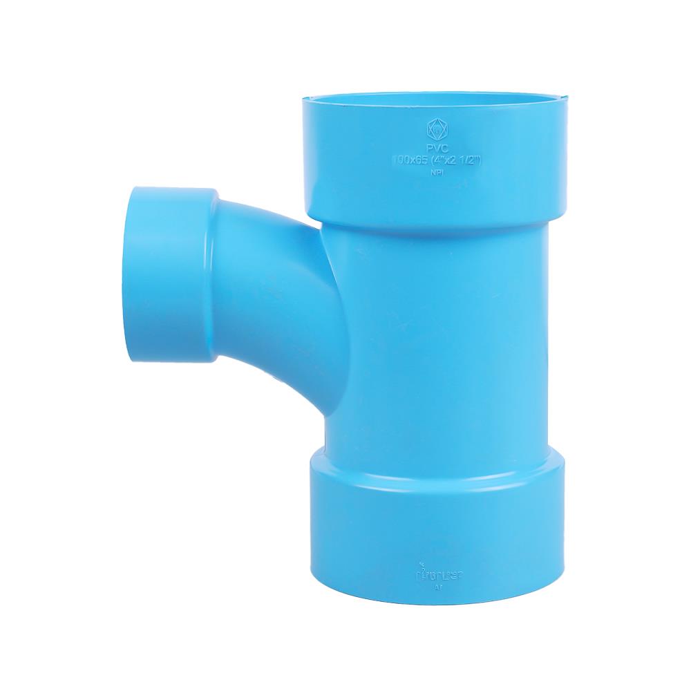 ข้อต่อสามทางทีวายลด-บาง SCG 4 นิ้วx2 1/2 นิ้ว สีฟ้า