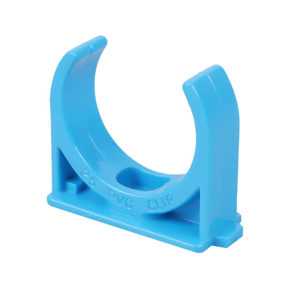คลิปก้ามปู PVC ท่อน้ำไทย 1 นิ้ว สีฟ้า