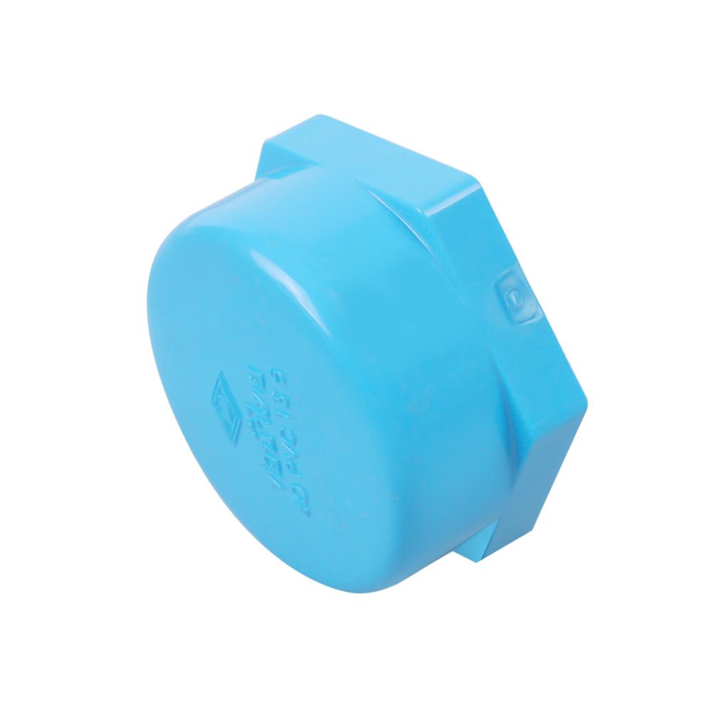 ฝาครอบเกลียว ท่อน้ำไทย 1 1/2 นิ้ว สีฟ้า