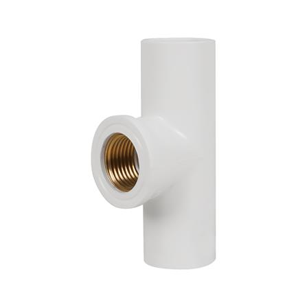 สามทางเกลียวในทองเหลือง ท่อน้ำไทย 1/2 นิ้ว สีขาว