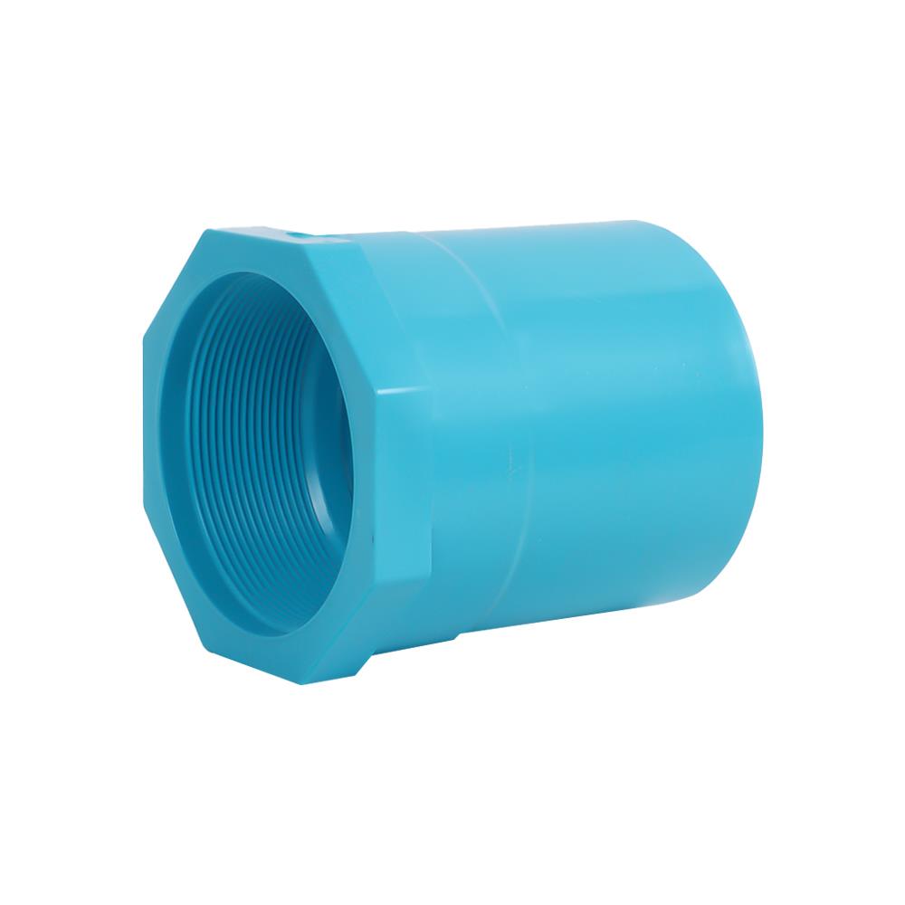 ข้อต่อตรงเกลียวใน ท่อน้ำไทย 3 นิ้ว สีฟ้า