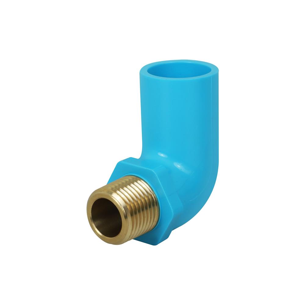 ข้องอ 90 องศา เกลียวนอก ท่อน้ำไทย 1/2 นิ้ว สีฟ้า