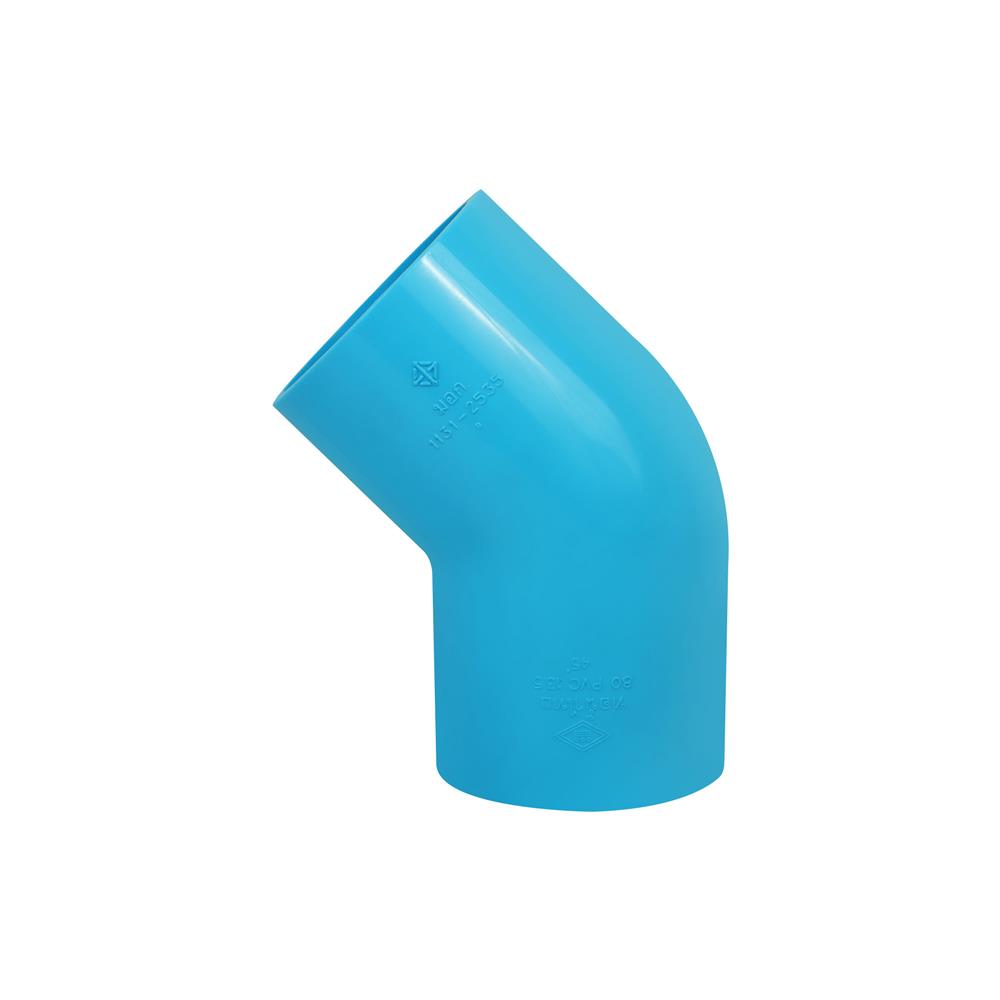 ข้องอ 45 องศา ท่อน้ำไทย 3 นิ้ว สีฟ้า