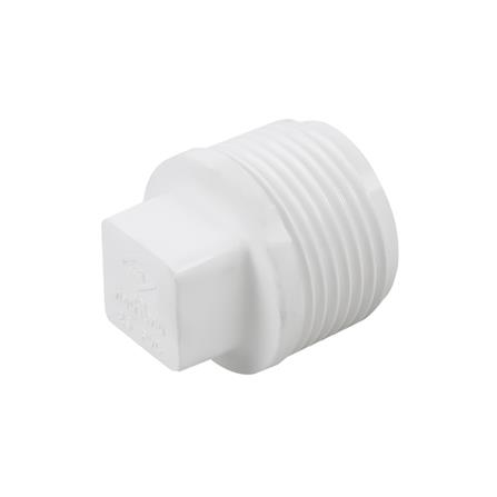 ปลั๊กอุดเกลียวนอก ท่อน้ำไทย 1 นิ้ว สีขาว