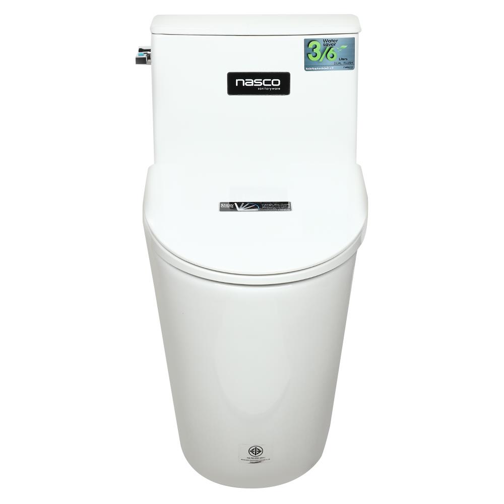 สุขภัณฑ์ 1 ชิ้น NASCO NC-8888S-WA 3/6 ลิตร สีขาว
