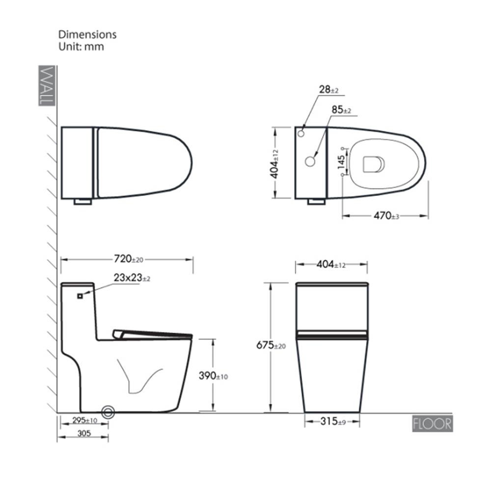 สุขภัณฑ์ 1 ชิ้น NASCO NC-8888S-WA 3/6 ลิตร สีขาว