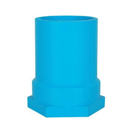 ข้อต่อตรงเกลียวในทองเหลือง SCG 1 1/2 นิ้ว สีฟ้า_1