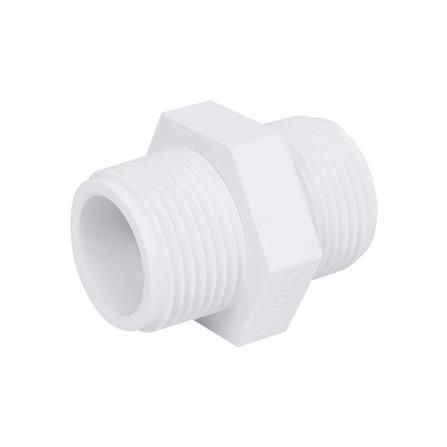 นิปเปิ้ล PVC เกลียวนอก ท่อน้ำไทย 1 นิ้ว สีขาว_0