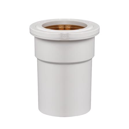 ข้อต่อตรงเกลียวในทองเหลือง ท่อน้ำไทย 1 นิ้ว สีขาว_1