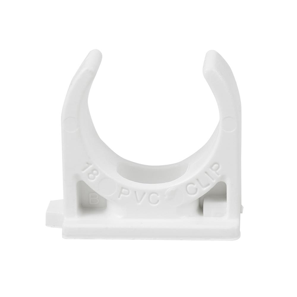 คลิปก้ามปู PVC ท่อน้ำไทย 1/2 นิ้ว สีขาว