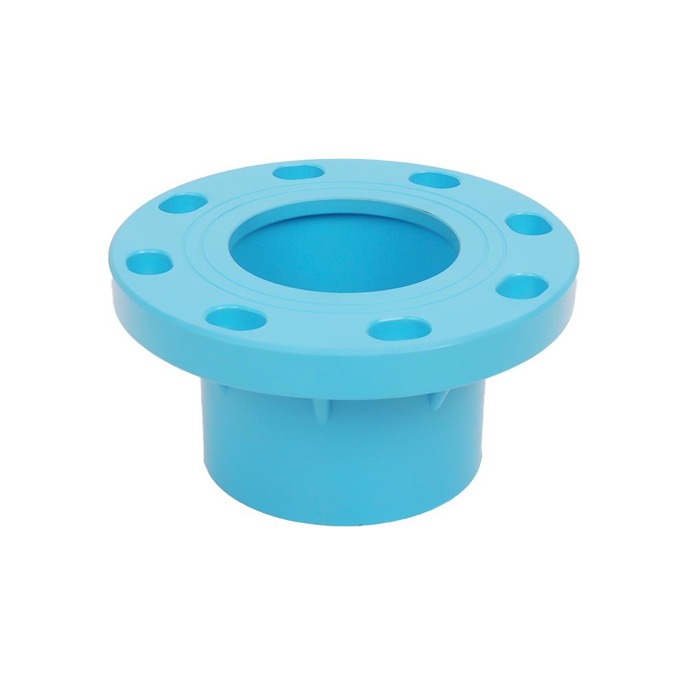 ข้อต่อตรงหน้าจาน PVC SCG 4 นิ้ว สีฟ้า