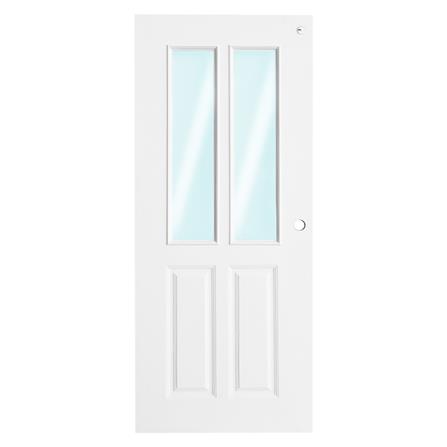 ประตูภายนอก ไวนิล เจาะลูกบิด MODERNWOOD MGR005 80X200 ซม. สีขาว_0