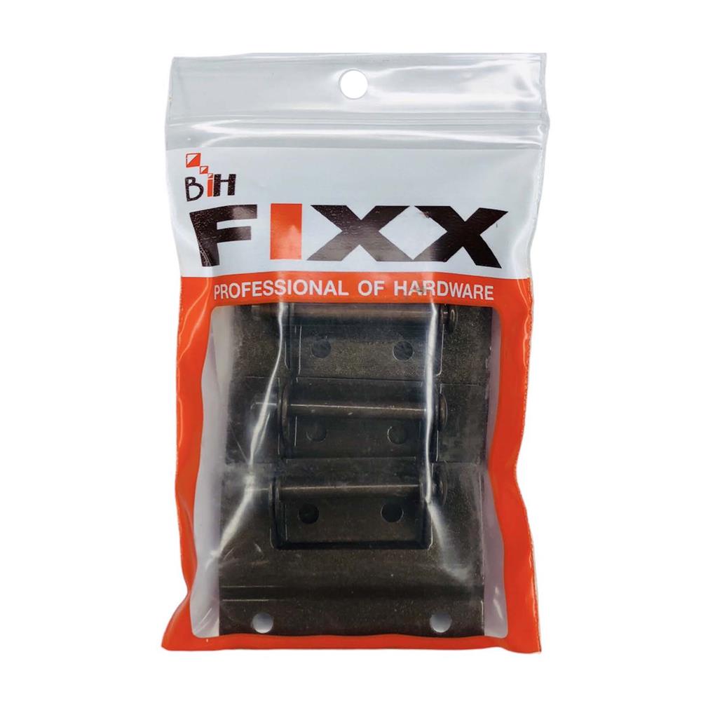 บานพับมุ้งลวดหน้าต่างธรรมดา BIH สีชา แพ็ก 4 ชิ้น