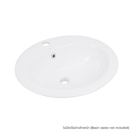 อ่างล้างหน้าแบบฝังบนเคาน์เตอร์  MOYA LX-6109 สีขาว