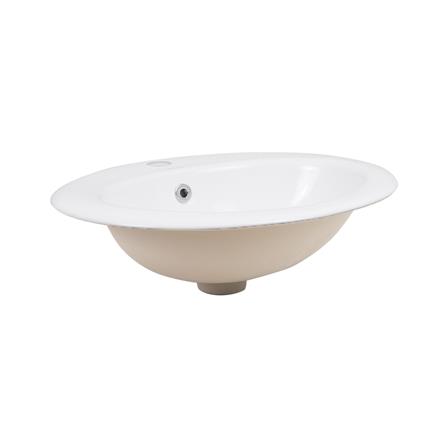 อ่างล้างหน้าแบบฝังบนเคาน์เตอร์  MOYA LX-6109 สีขาว_1