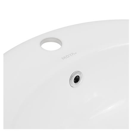 อ่างล้างหน้าแบบฝังบนเคาน์เตอร์  MOYA LX-6109 สีขาว_2
