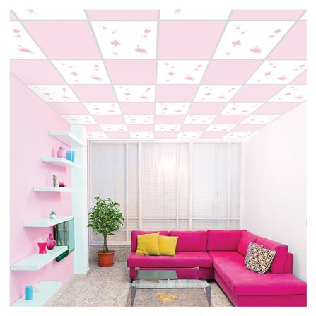 แผ่นฝ้ายิปซัม GYPROC 60x60x0.8 ซม. สีบัวชมพู 10 ชิ้น/กล่อง_1