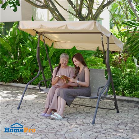 เก้าอี้โยก 3 ที่นั่ง ME LIVING JERRY สีเบจ_7