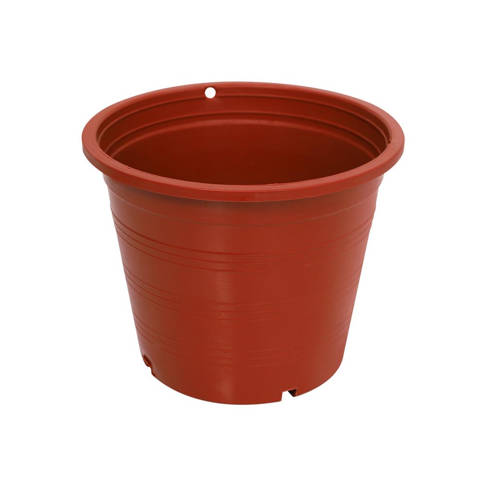 กระถางพลาสติกปากกลม PNP 5 นิ้ว สีอิฐ