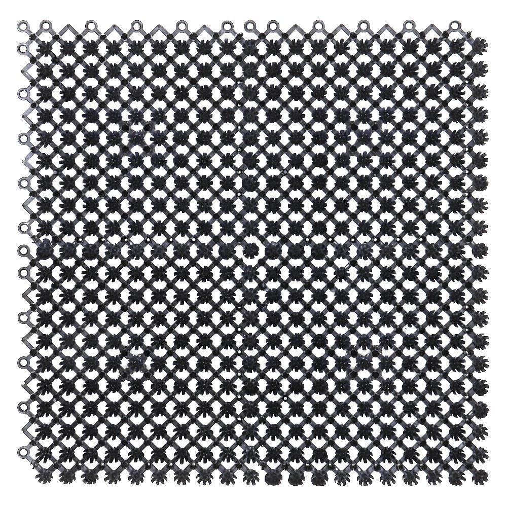 พรมเช็ดเท้าดักฝุ่น HOME LIVING STYLE JOINT 29X29 ซม. สีดำ