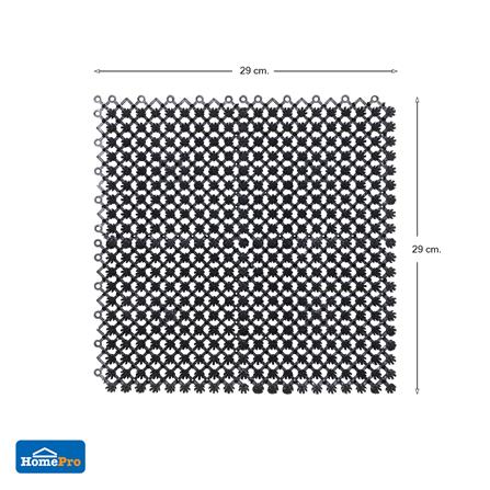 พรมเช็ดเท้าดักฝุ่น HOME LIVING STYLE JOINT 29X29 ซม. สีดำ_5