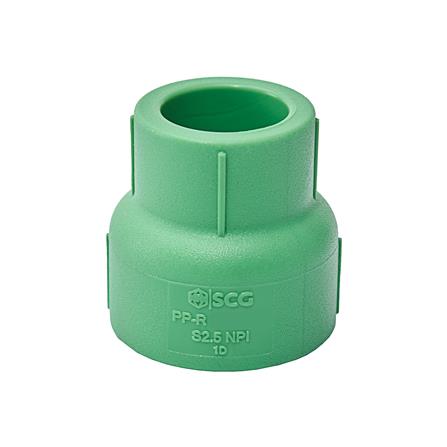 ข้อต่อตรงลด PP-R SCG 1X3/4 นิ้ว สีเขียว_1