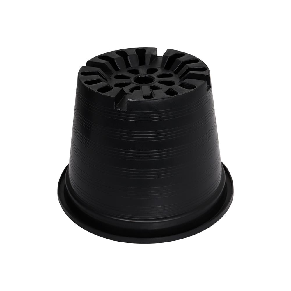 กระถางพลาสติกปากกลม PNP 10 นิ้ว สีดำ แพ็ก 50 ชิ้น