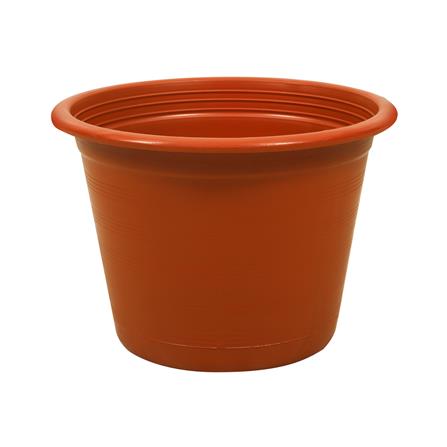 กระถางพลาสติกปากกลม PNP 15 นิ้ว สีอิฐ