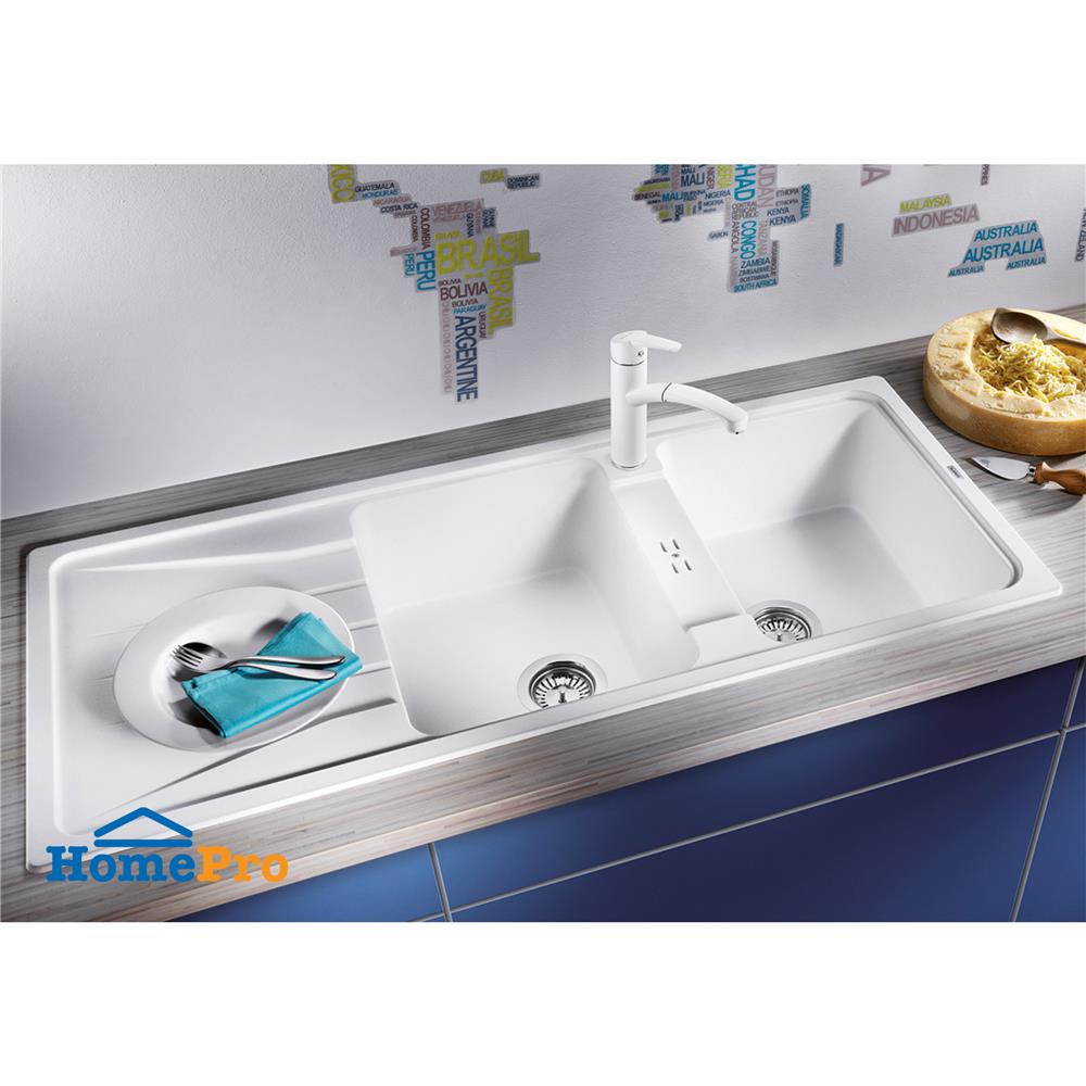 ซิงค์ฝัง 2 หลุม 1 ที่พัก BLANCO SONA 8S 495.39.526 สีขาว