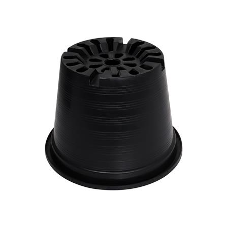 กระถางพลาสติกปากกลม PNP 10 นิ้ว สีดำ แพ็ก 20 ชิ้น_1