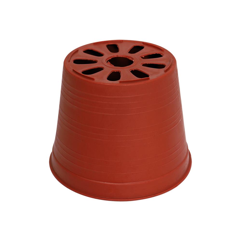 กระถางพลาสติกปากกลม PNP 4 นิ้ว สีอิฐ