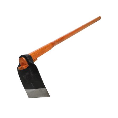 จอบขุด 2 ปอนด์ พร้อมด้ามจับ 120 ซม. (หูเหลี่ยม) ตราปลาสลิด