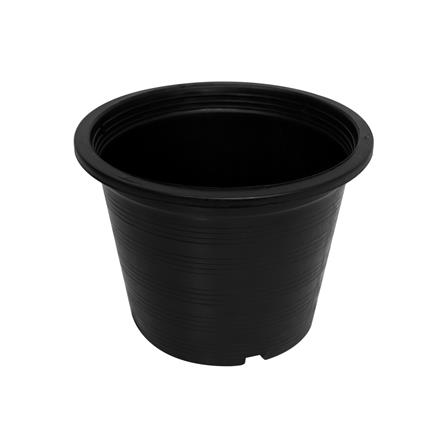 กระถางพลาสติกปากกลม PNP 8 นิ้ว สีดำ_0