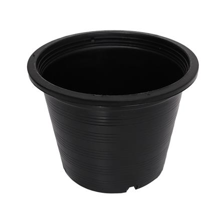 กระถางพลาสติกปากกลม PNP 8 นิ้ว สีดำ แพ็ก 50 ชิ้น_0