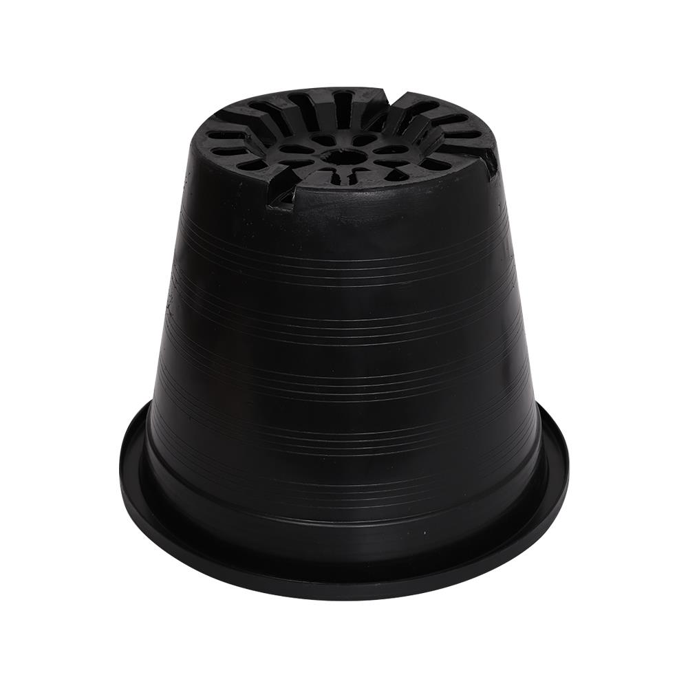 กระถางพลาสติกปากกลม PNP 12 นิ้ว สีดำ