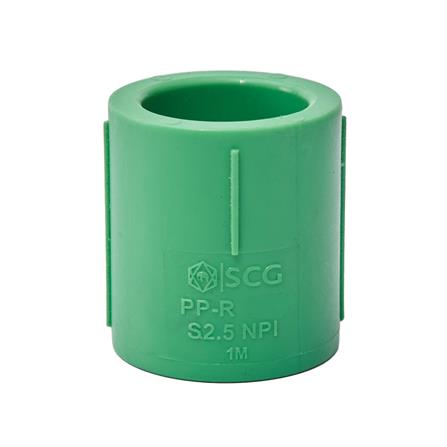 ข้อต่อตรง PP-R SCG 3/4 นิ้ว สีเขียว_1