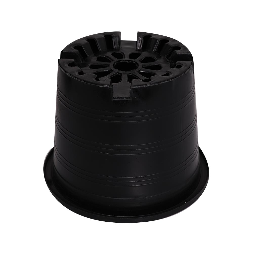 กระถางพลาสติกปากกลม PNP 6 นิ้ว สีดำ แพ็ก 20 ชิ้น