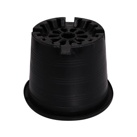 กระถางพลาสติกปากกลม PNP 6 นิ้ว สีดำ แพ็ก 20 ชิ้น_1