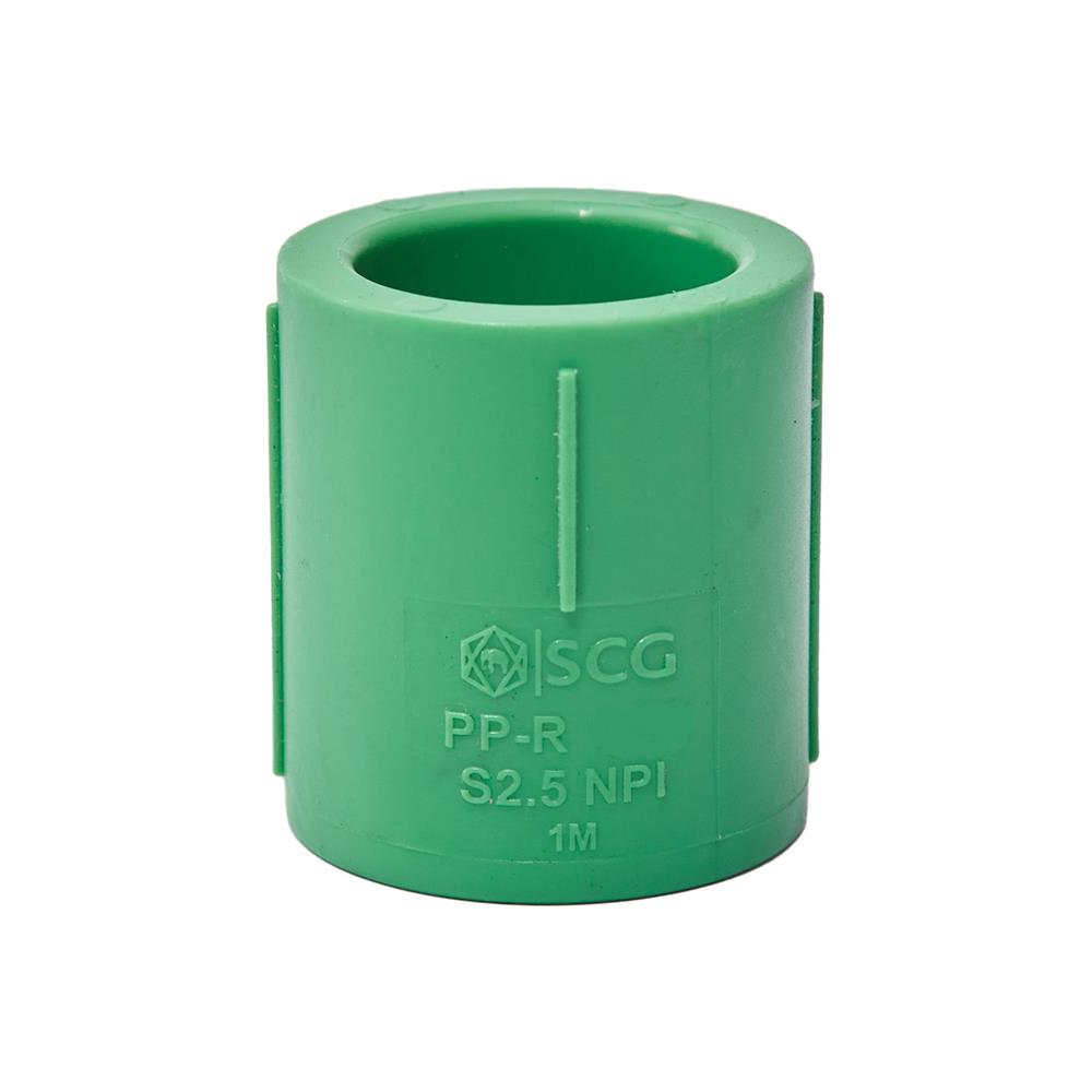 ข้อต่อตรง PP-R SCG 1/2 นิ้ว สีเขียว