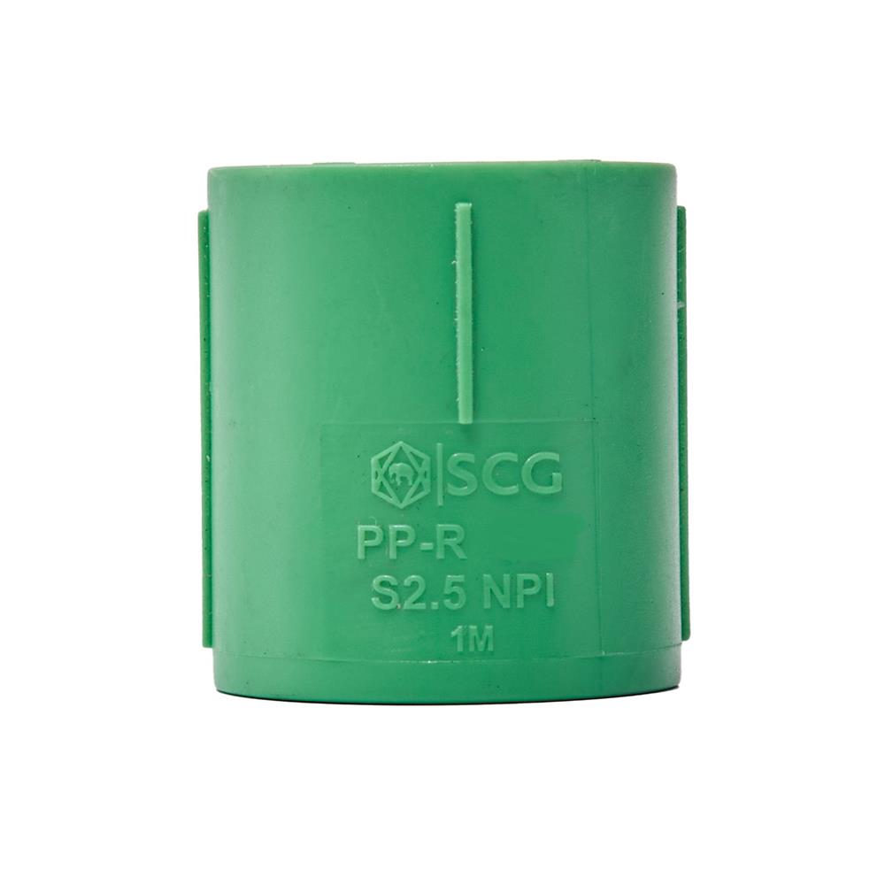 ข้อต่อตรง PP-R SCG 1/2 นิ้ว สีเขียว