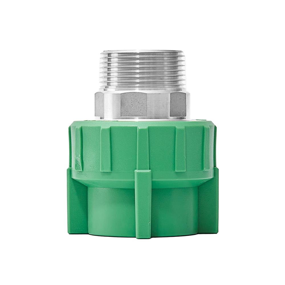ข้อต่อตรงเกลียวนอก PP-R SCG 1/2 นิ้ว สีเขียว